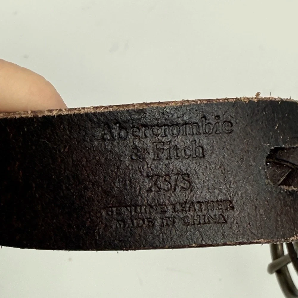 Abercrombie & Fitch A&F Brown Leather braided  Belt size  XS/Small